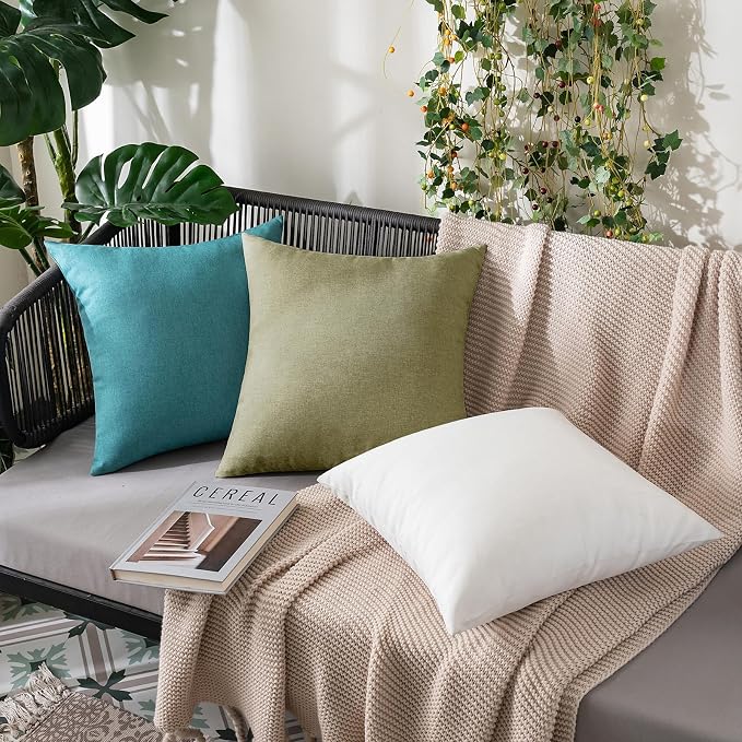 MIULEE Pack of 2 Decorative Outdoor Solid Waterproof Throw Pillow Covers Spring - Image 4