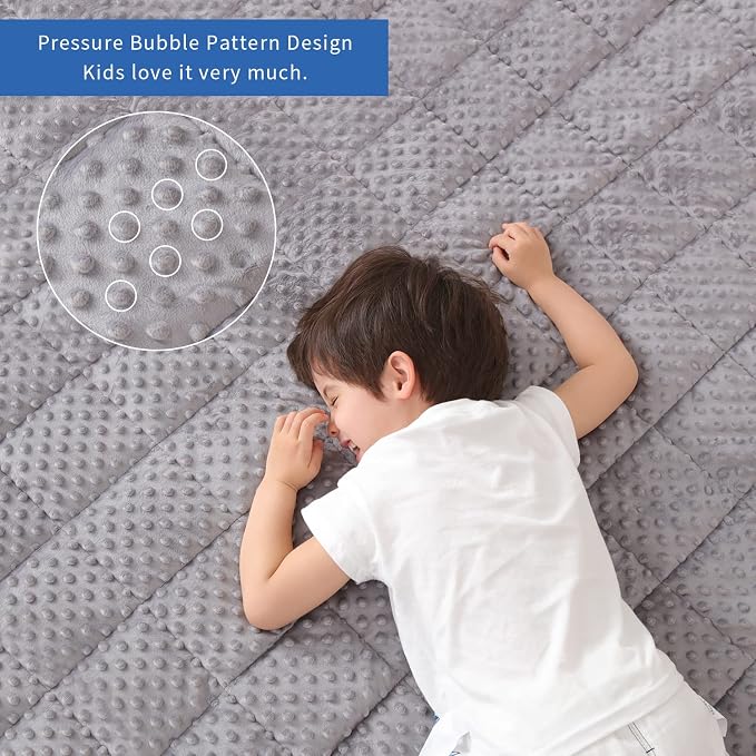 Huloo Sleep Kids Weighted Blanket Twin 5lbs Breathable Soft Minky Weighted - Image 4