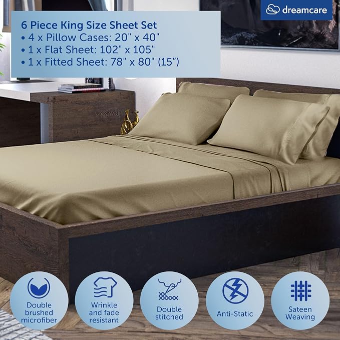DREAMCARE King Size Sheets Set - Image 7