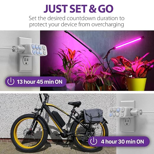 Fosmon Countdown Plug-in Timer Dual Outlets, Indoor Light Timers - Image 3