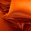Aormenzy Satin Pillow Cases for Women Standard Size Set of 2, Burnt Orange by Aormenzy