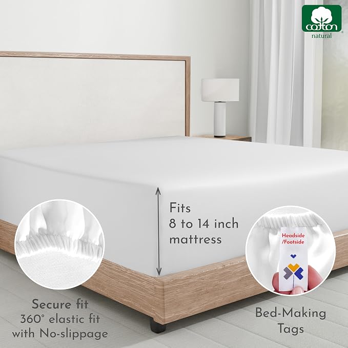 California Design Den Full Size Fitted Sheets Only 2 Pack - Image 5