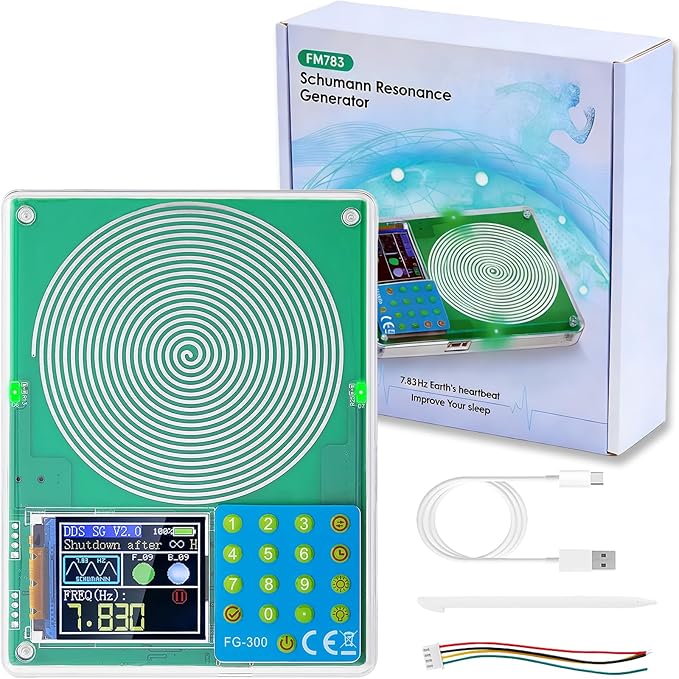 Schumann Resonance Generator 7.83Hz, Adjustable Frequency Healing Device by Auxruen