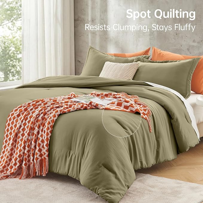 MUXHOMO Queen Comforter Set, All Season Ultra Soft Down Alternative Bedding - Image 5