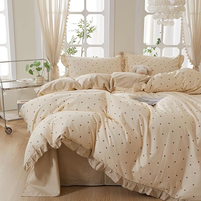 mixinni Floral Duvet Cover Set Twin XL Size – 100% Cotton 3-Piece Bedding Set - Image 2