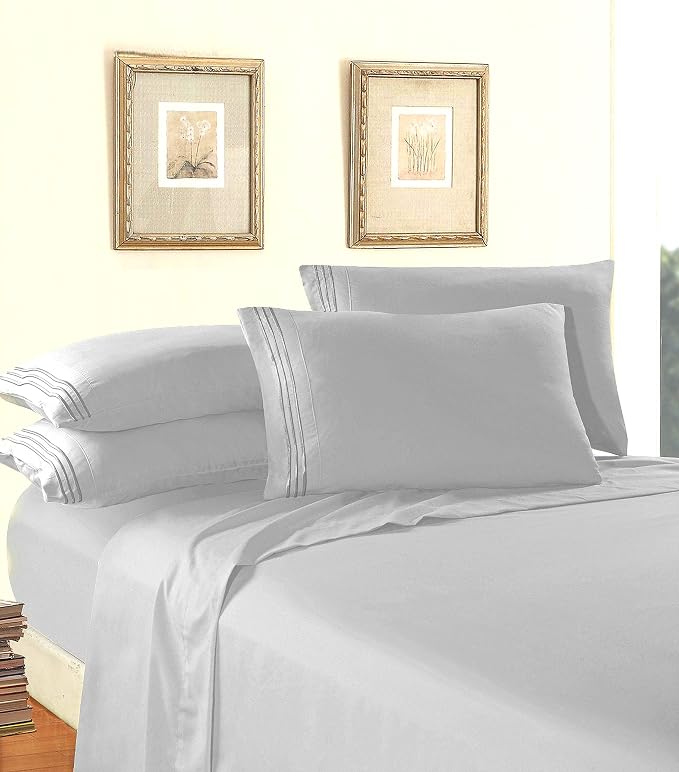 Elegant Comfort Luxury 1500 Premium Hotel Quality Microfiber 4-Piece Sheet Set - Image 3