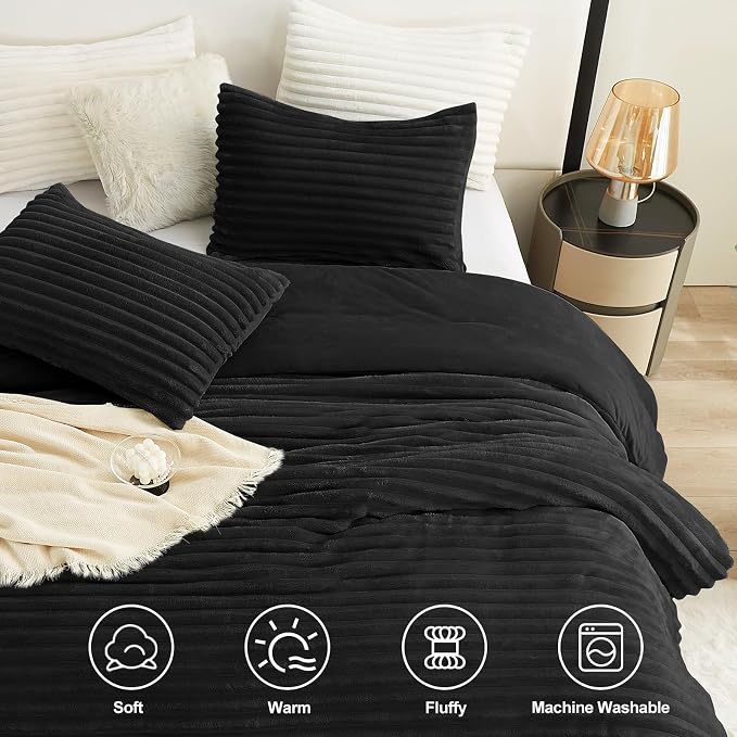 CozyLux Fluffy King Size Comforter Set - Image 2