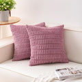 Aegero Pack of 2 Corduroy Decorative Throw Pillow Covers 22x22 Inch Soft by Unknown
