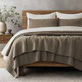 EVERGRACE Cross Stitch Pre-Washed Cotton Quilt Bedding Set King Size, Oversized by EVERGRACEHOME