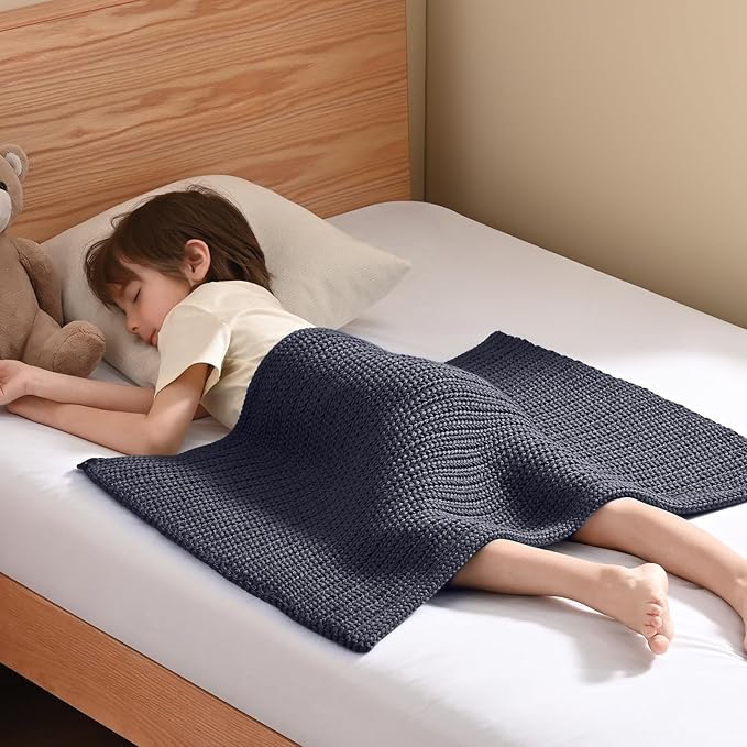 Guohaoi Knitted Weighted Lap Pad No Beads Cooling Weighted Blanket Kids by GuohuoiHomeKitchen