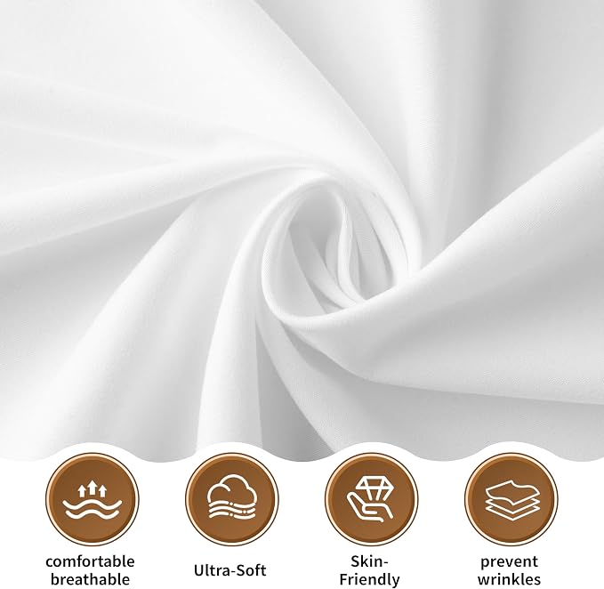 HBHLFZ Twin Flat Sheets Only 2 Pack - Image 5