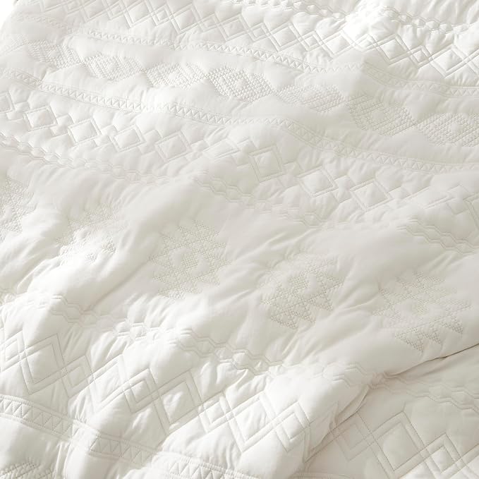 WDCOZY Boho Ivory Twin Quit Size Bedding Sets - Image 5