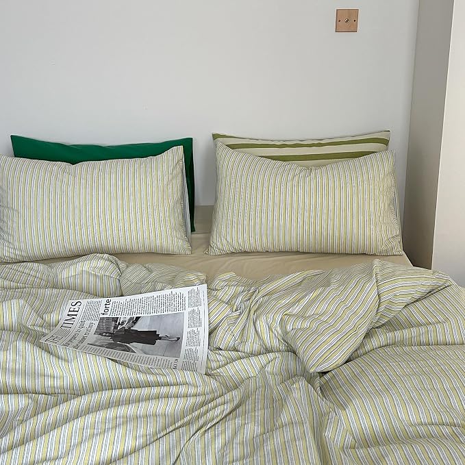 mixinni Vintage Geometric Striped Duvet Cover Set - Image 7