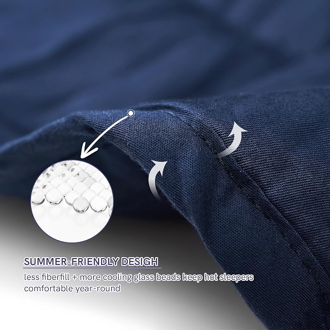 YnM Exclusive 50 lbs Weighted Blanket, Extra Heavy Cotton Bed Blanket - Image 4