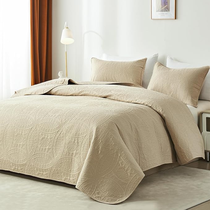 akkialla King Quilt Bedding Set, Lightweight Soft Bedspread Coverlet, Modern - Image 2