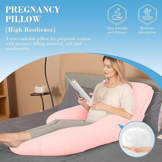 Cute Castle Cooling Cover Pregnancy Pillows, Soft U-Shape Maternity Pillow - Image 4
