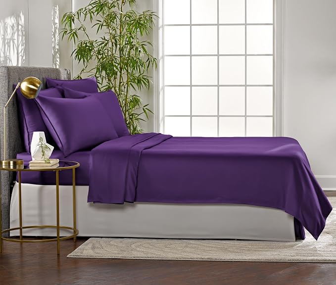 Pure Bamboo Full Sheets, Genuine 100% Organic Viscose Derived from Bamboo Bed - Image 4