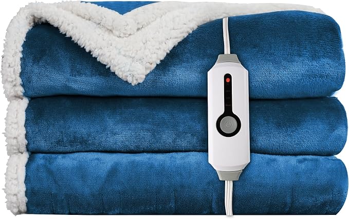 LaffyLo Heated Throw Blanket 50 x 60, Fast Heating Electric Blanket, Dual-Sided - Image 7