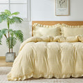 Gingham Duvet Cover Twin Size, 2 Pieces Soft Breathable Microfiber Plaid by Kisswish