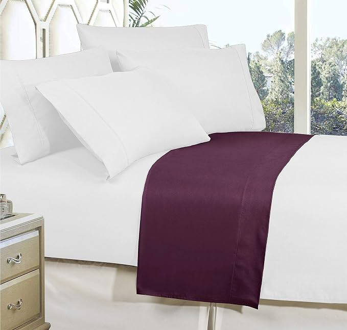 Elegant Comfort Premium Hotel Quality 1-Piece Flat Sheet, Luxury and Softest - Image 3