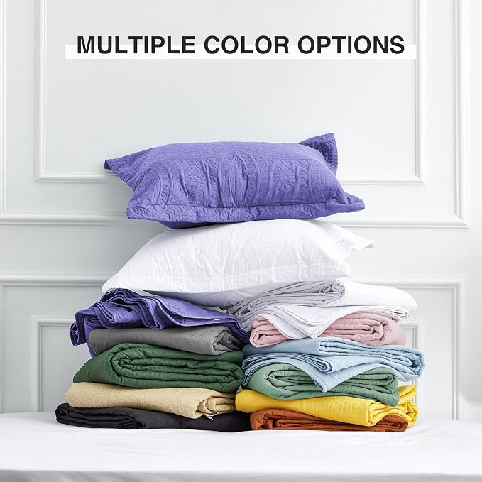 Love's cabin Twin Quilt Bedding Set Deep Purple Bedspreads - Image 8