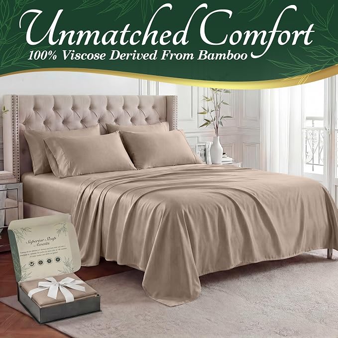 DECOLURE 100% Viscose Derived from Bamboo Sheets Full Size - Image 2