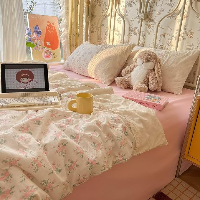 mixinni Vintage Floral Duvet Cover Set - Image 8