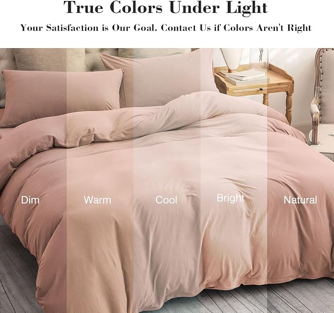 PURE ERA Jersey Knit Duvet Cover Set 100% T-Shirt Cotton Super Soft Comfy 3pc - Image 5