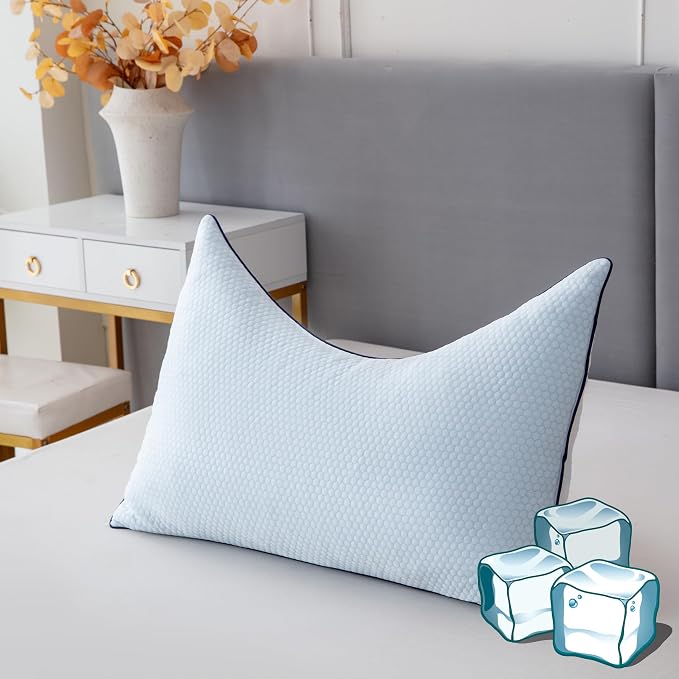 Cooling Pillow King Size, Shredded Memory Foam Adjustable Loft, Slow Rebound by Unknown
