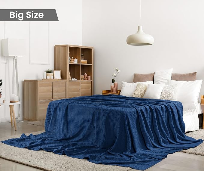 Utopia Bedding 100% Cotton Waffle Weave Blanket Big Size - Image 2
