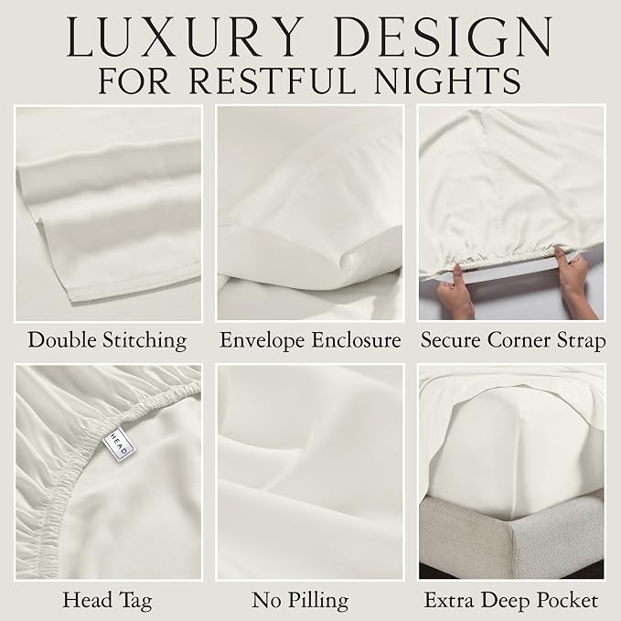 Karissa Mae Cooling Bamboo Viscose Queen Size Pillowcase Set | 100% FSC - Image 3