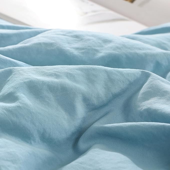 WRENSONGE Queen Comforter Set, 7 Pieces Soft Blue Bed in a Bag Queen - Image 5