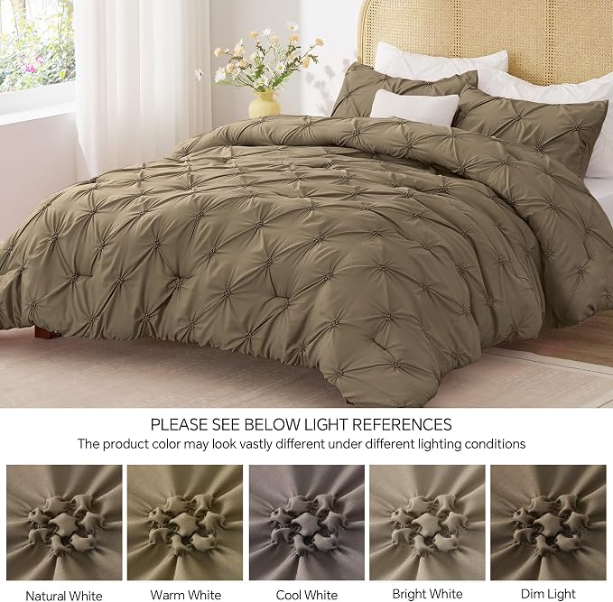 BEDELITE Light Brown Twin Comforter Set - Image 6