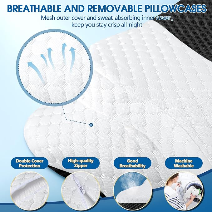 CHxxy Cervical Neck Pillow for Pain Relief Sleeping, Memory Foam Pillows - Image 6