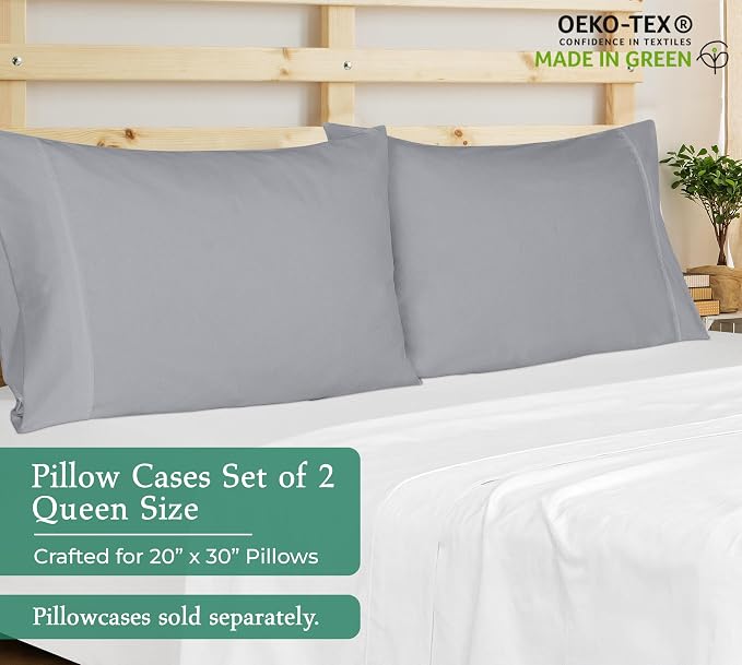 Royale Linens Queen Pillowcase Set of 2 - Image 2