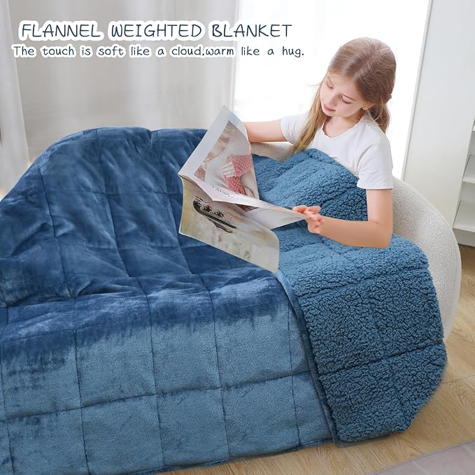 Aemicion Weighted Blanket for Adults Sherpa Fleece Heavy Blanket for Sleeping - Image 4