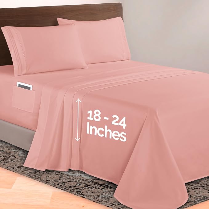 Elegant Comfort Luxurious 1500 Premium Hotel Quality Microfiber 4-Piece Sheet - Image 2