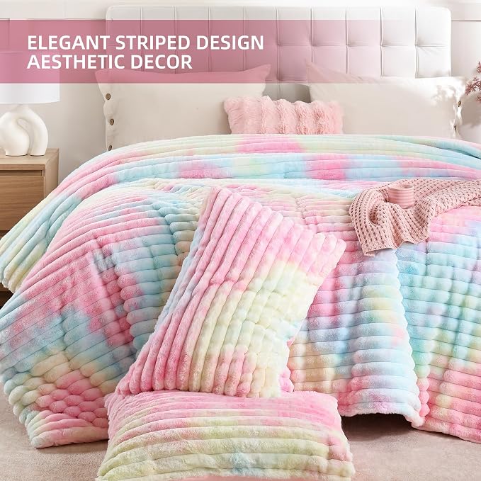 Smoofy Fluffy Full Size Comforter Sets 3 Pieces - Image 3