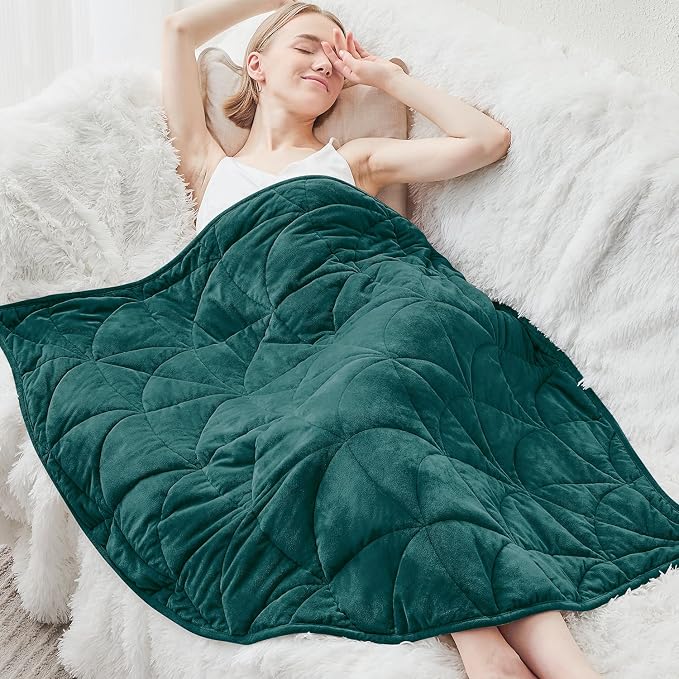 Weighted Lap Blanket 7 lbs for Adults, Luxury Soft Small Weighted Blanket - Image 6