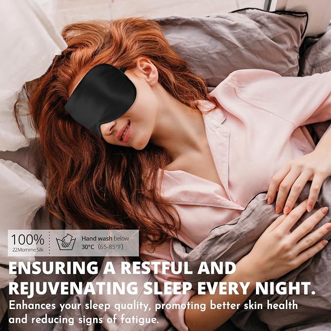 Silk Sleep Mask 100% 22 Momme Mulberry, Sleep Eye Mask - Image 5