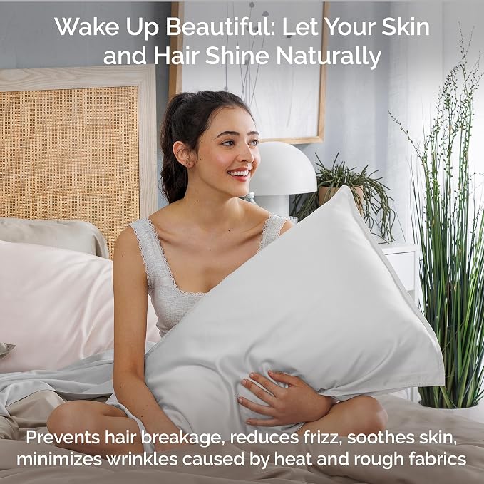 Pillow Cases King Size Set of 2 Pillowcases 100% Viscose from Bamboo Cooling - Image 5