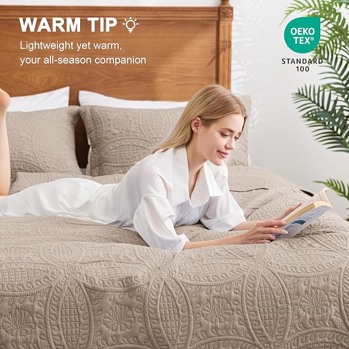 Love's cabin King Size Quilt Bedding Set Burlwood Bedspreads - Image 4