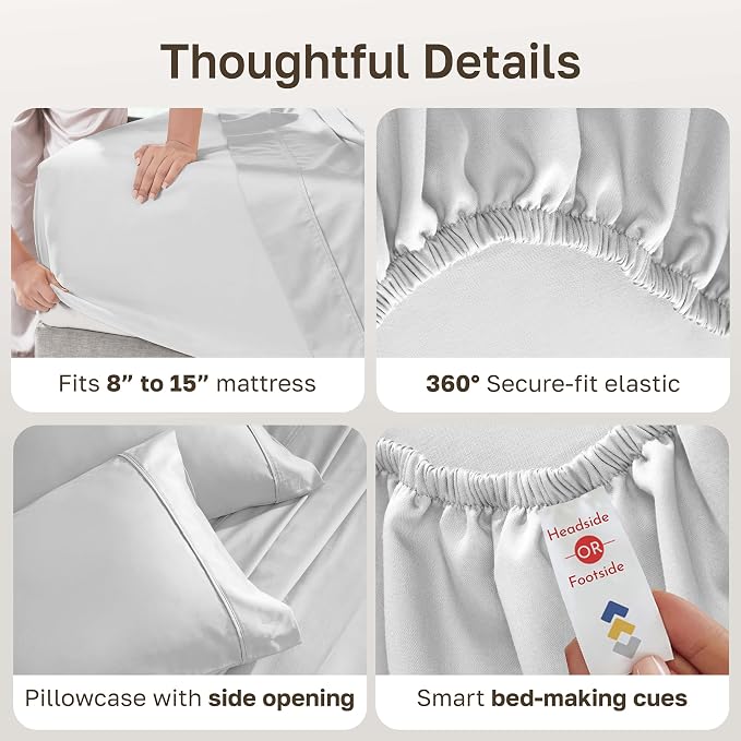 California Design Den Soft 100% Cotton Twin XL Bed Sheets Set, 400 Thread Count - Image 5
