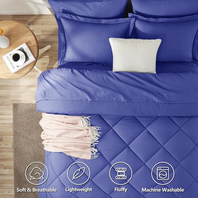 CozyLux King Size Comforter Set Very Peri - Image 2