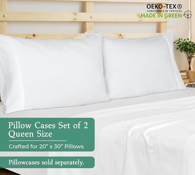 Royale Linens Queen Pillowcase Set of 2 - Image 2