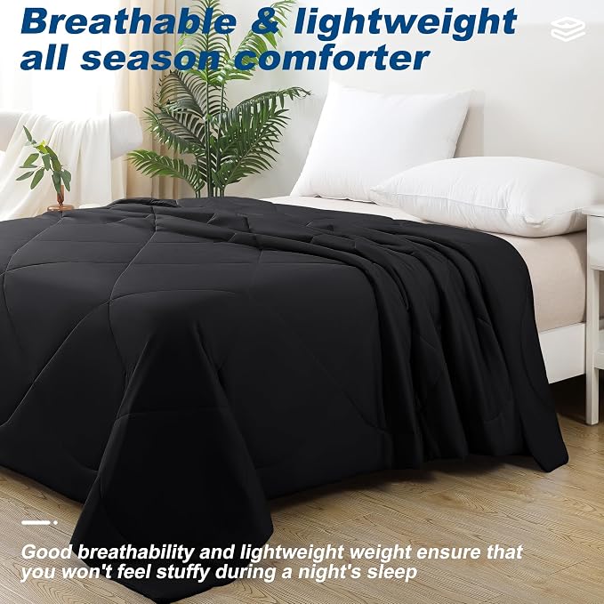 Cooling Comforter King Size, Double-Sided Cold Tech Fabric Quilted Bed - Image 7