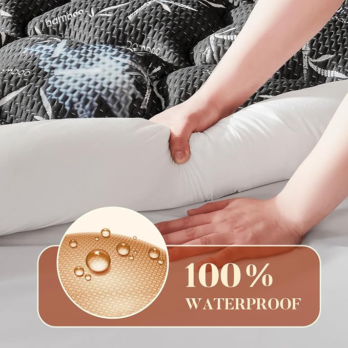 PRIMESOFT 100% WaterprooTwin Size Mattress Topper, Thick Pillow Top Mattress - Image 4