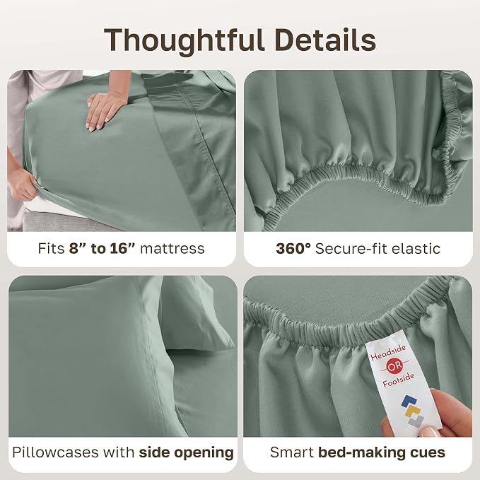 CALIFORNIA DESIGN DEN 5-Star Hotel 600 Thread Count 100% Cotton, Soft & Smooth - Image 6