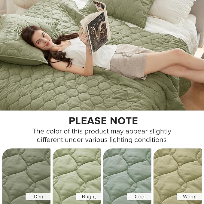 Comfort Spaces Queen Quilt Set Modern Reversible Ogee Coverlet Queen Bedding - Image 8