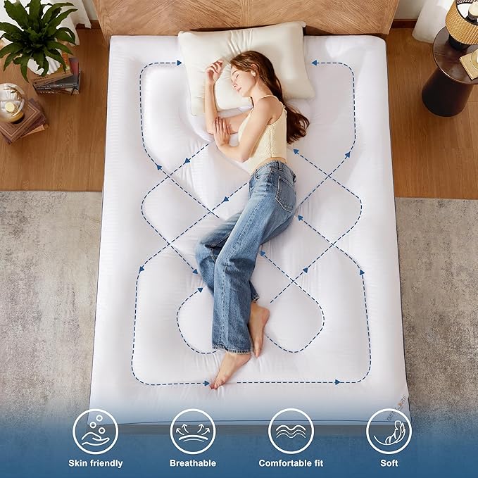 BEDLORE King Mattress Topper, Thick Pillow Top Pad - Image 6